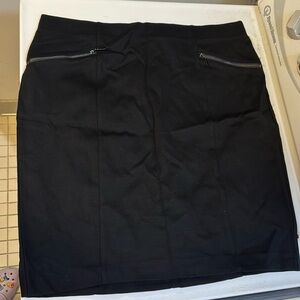All black‎ midi skirt, stretch, size 16